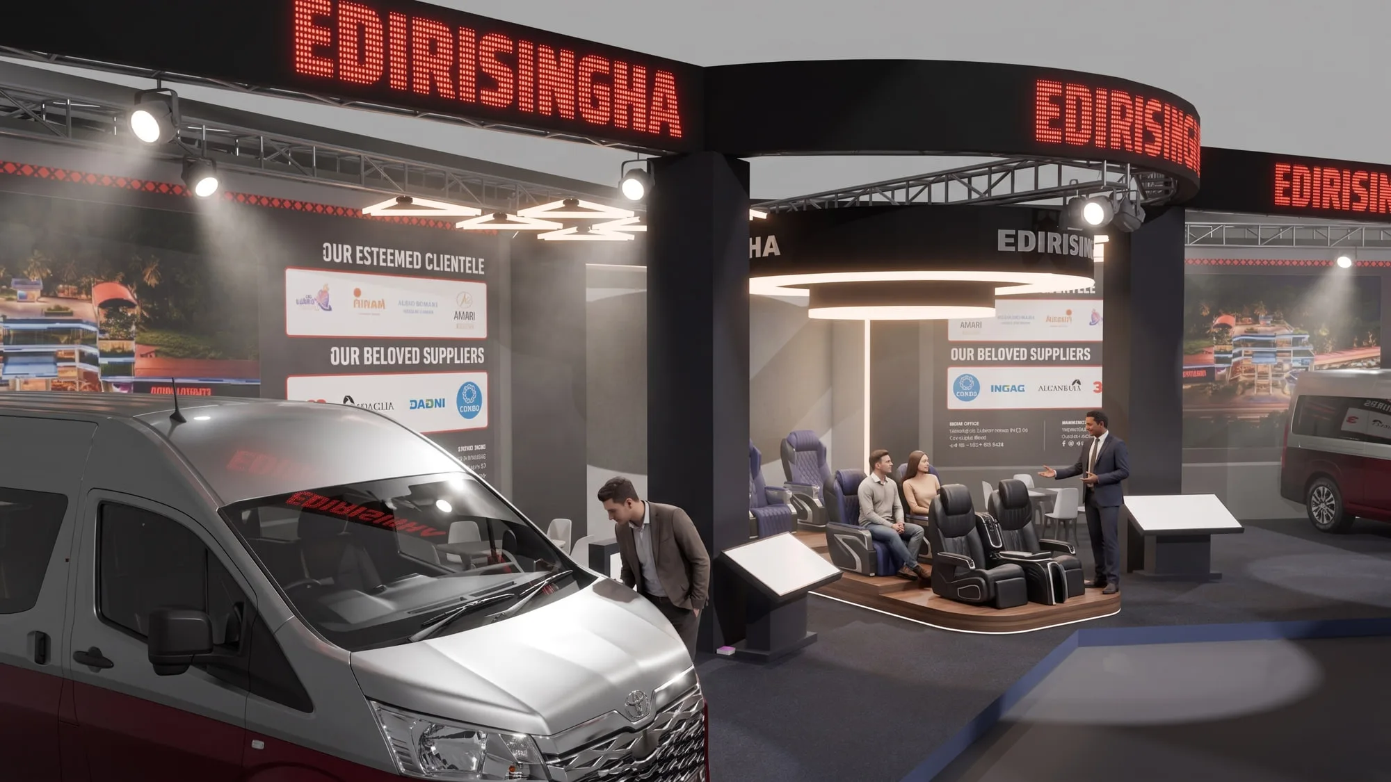 Auto Vision Motor Show 2026 — Edirisingha Stall — environment by Lakmal Wijethunga